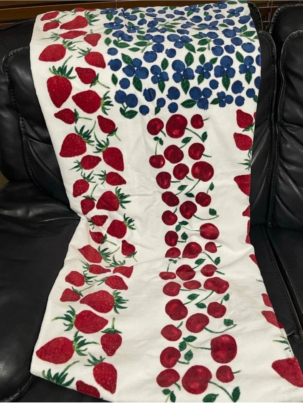 Patriotic Cynthia Rowley Beach Towel - Patriotic Beach Towel Berries